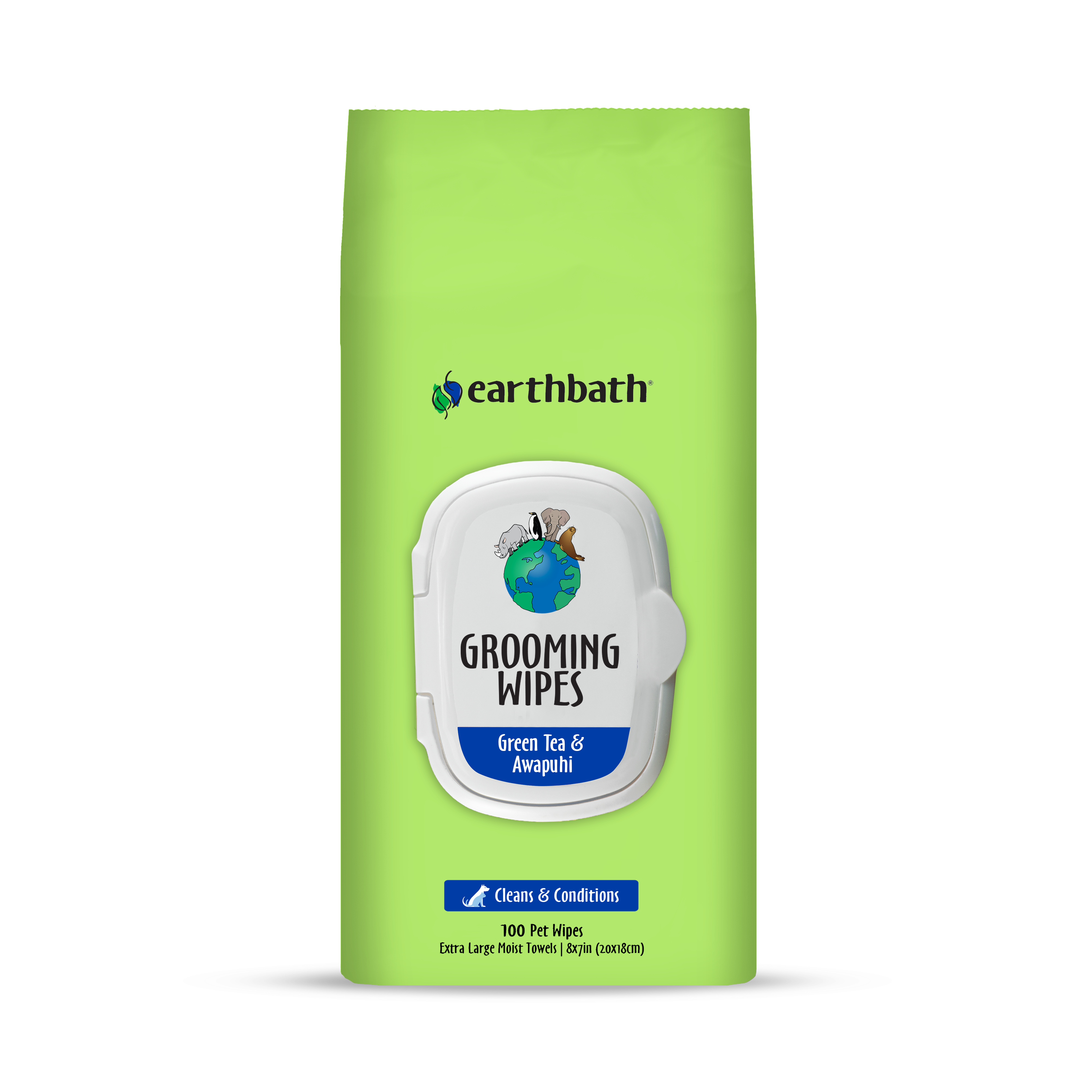 Earthbath Grooming Cleans & Conditions Green Tea & Awapuhi Plant-Based Wipes Earthbath Grooming Cleans & Conditions Green Tea & Awapuhi Plant-Based Wipes