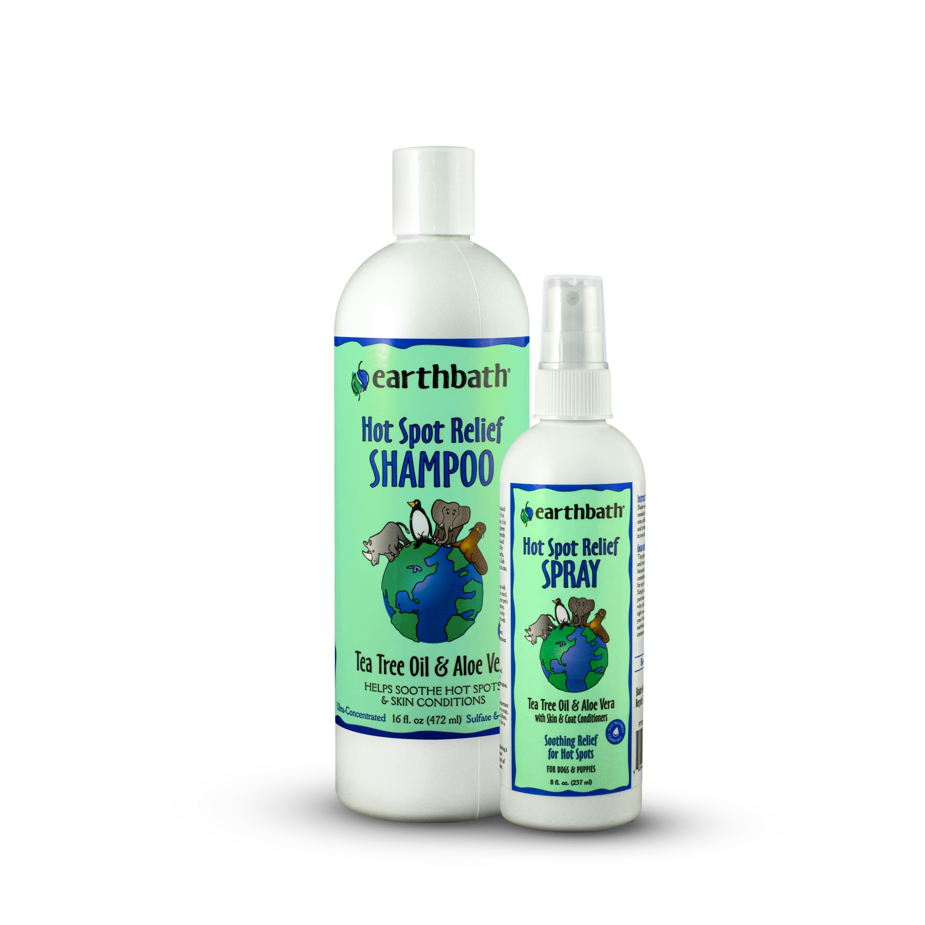 earthbath® Hot Spot Relief Grooming Set, Tea Tree Oil & Aloe Vera, Helps Soothe Hot Spots & Skin Conditions, Made in USA