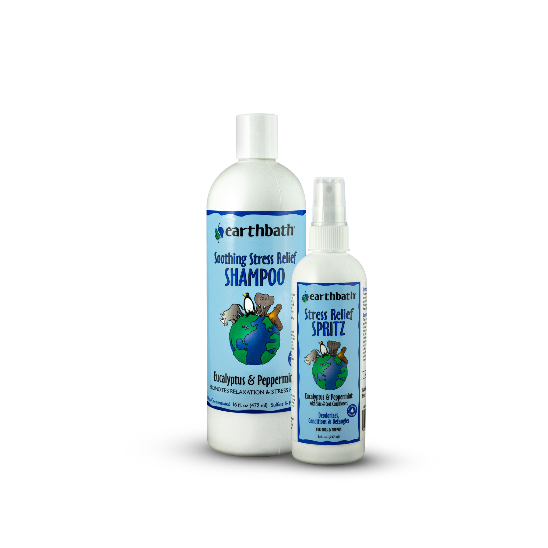 earthbath® Soothing Stress Relief Grooming Set, Eucalyptus & Peppermint, Promotes Relaxation & Stress Relief, Made in USA