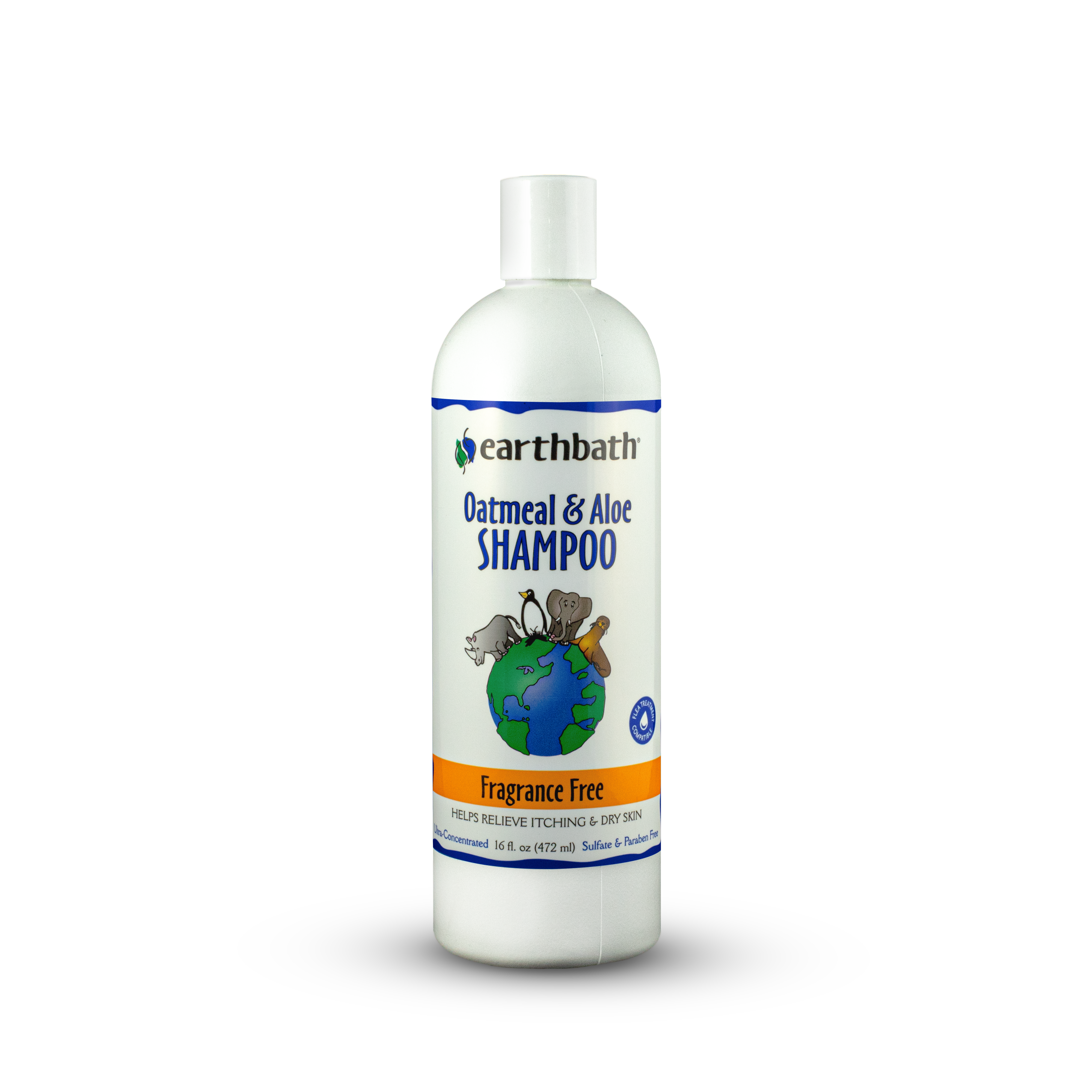Oatmeal Aloe Dog Shampoo Fragrance Free earthbath
