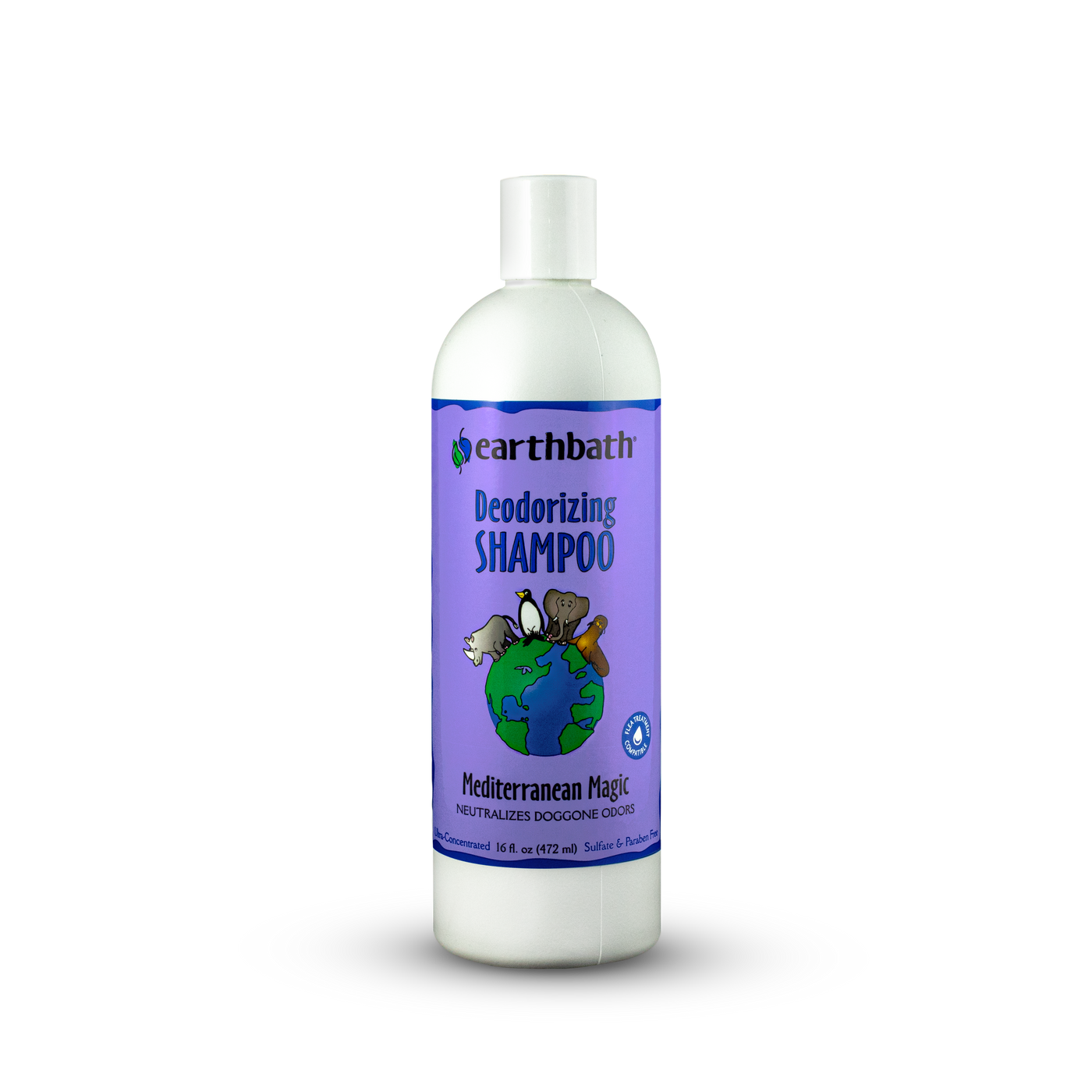 earthbath® Deodorizing Shampoo, Mediterranean Magic, Neutralizes Doggone Odors, Made in USA, 16 oz