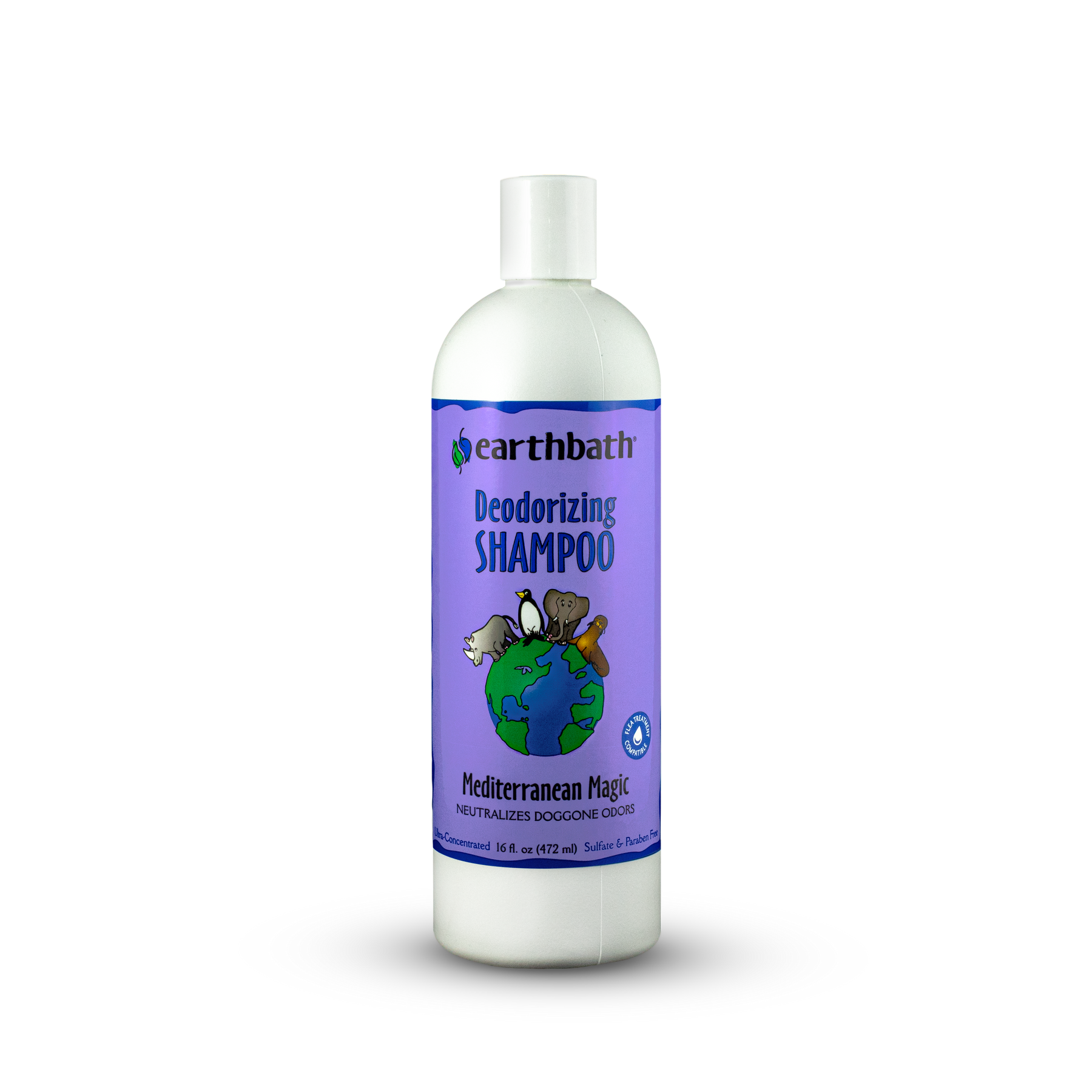 earthbath® Deodorizing Shampoo, Mediterranean Magic, Neutralizes Doggone Odors, Made in USA, 16 oz