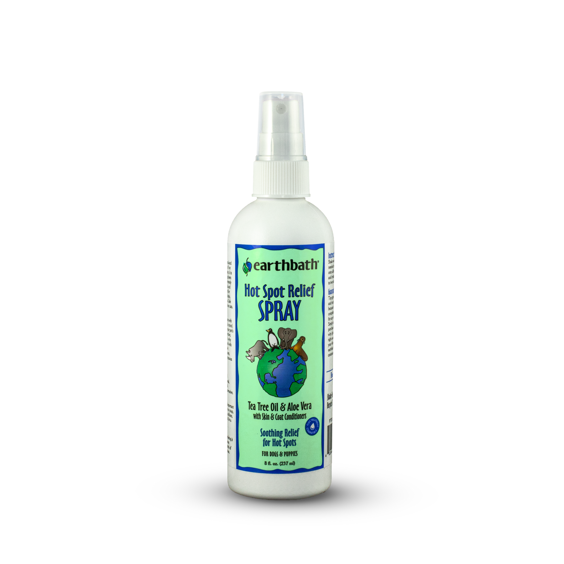 earthbath® Hot Spot Relief Spray, Tea Tree Oil & Aloe Vera, Made in USA, 8 oz pump spray