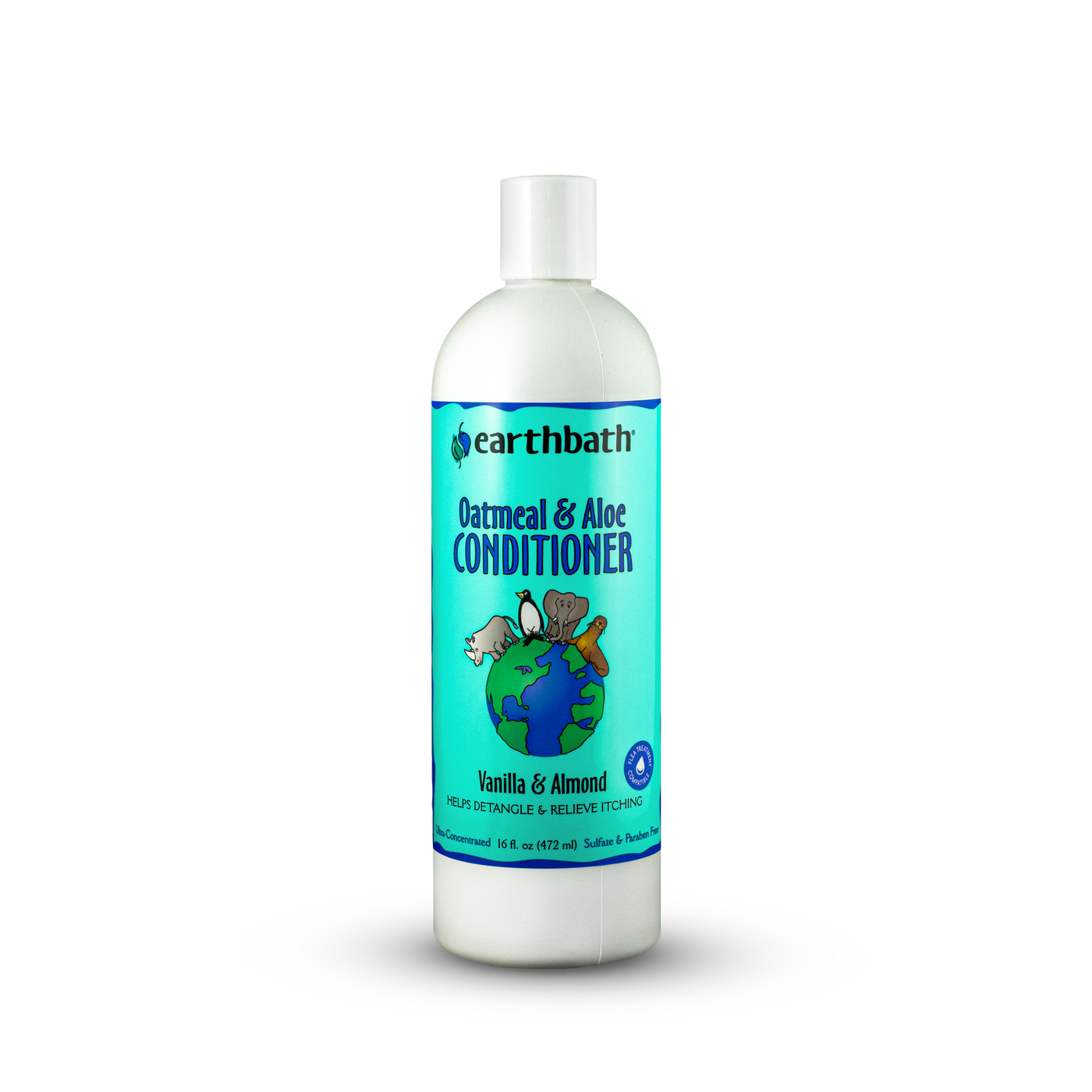 earthbath® Oatmeal & Aloe Conditioner, Vanilla & Almond, Helps Relieve Itchy Dry Skin, Made in USA, 16 oz