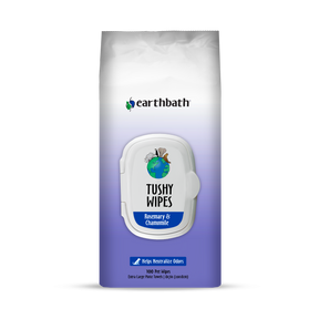 earthbath® Tushy Wipes, Rosemary & Chamomile Odor-Eating Enzymes & Baking Soda, 