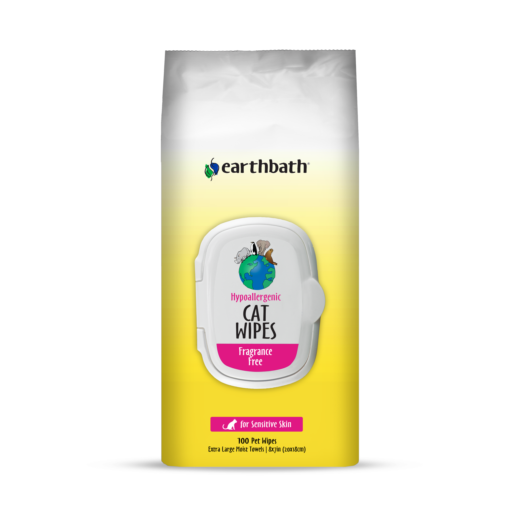 Hypoallergenic Cat Wipes for Sensitive Skin earthbath