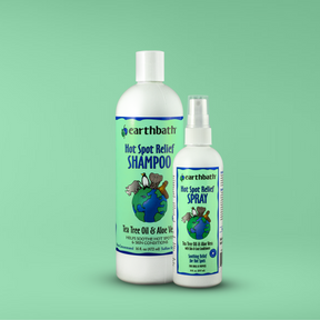 earthbath® Hot Spot Relief Grooming Set, Tea Tree Oil & Aloe Vera, Helps Soothe Hot Spots & Skin Conditions, Made in USA