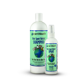 earthbath® Hot Spot Relief Grooming Set, Tea Tree Oil & Aloe Vera, Helps Soothe Hot Spots & Skin Conditions, Made in USA