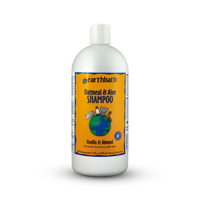 earthbath® Oatmeal & Aloe Shampoo, Vanilla & Almond, Helps Relieve Itchy Dry Skin, Made in USA, 32 oz