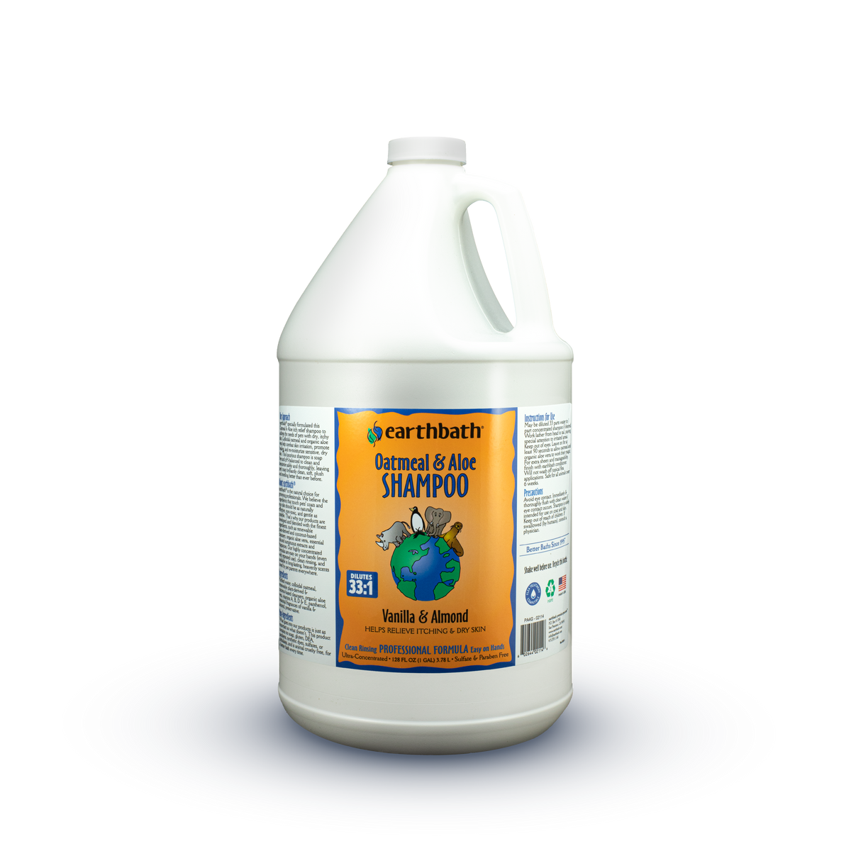 Oatmeal Aloe Dog Shampoo For Itchy Dry Skin Gallon earthbath