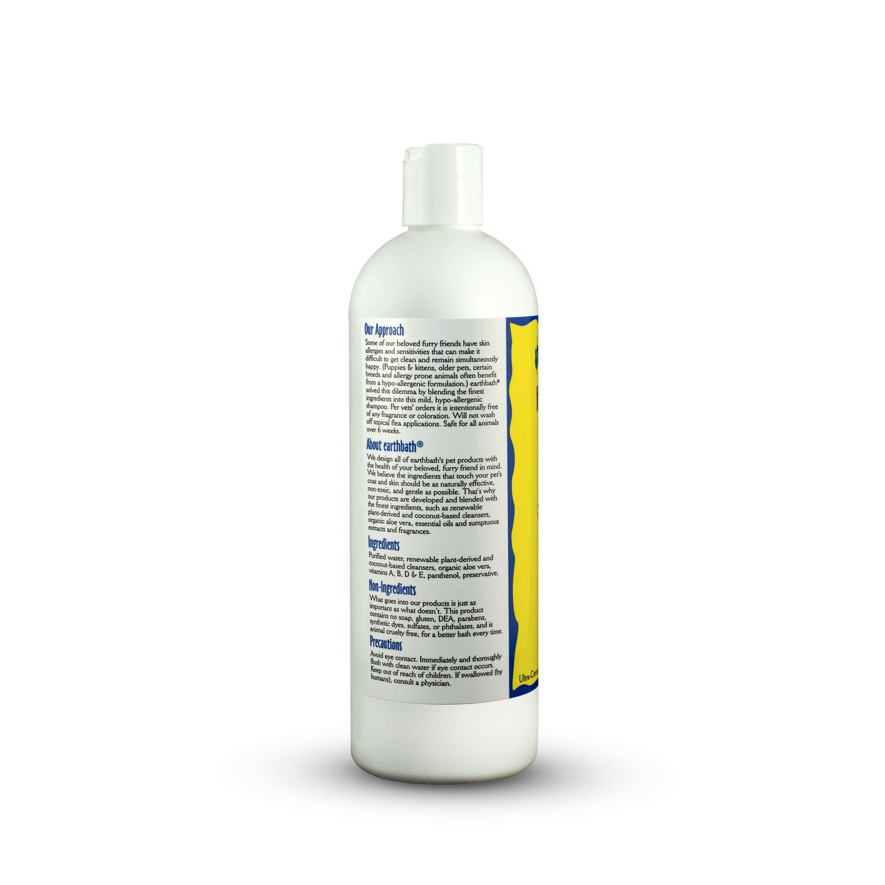 earthbath® Hypo-Allergenic Shampoo, Fragrance Free, For Sensitive Skin, Made in USA, 16 oz