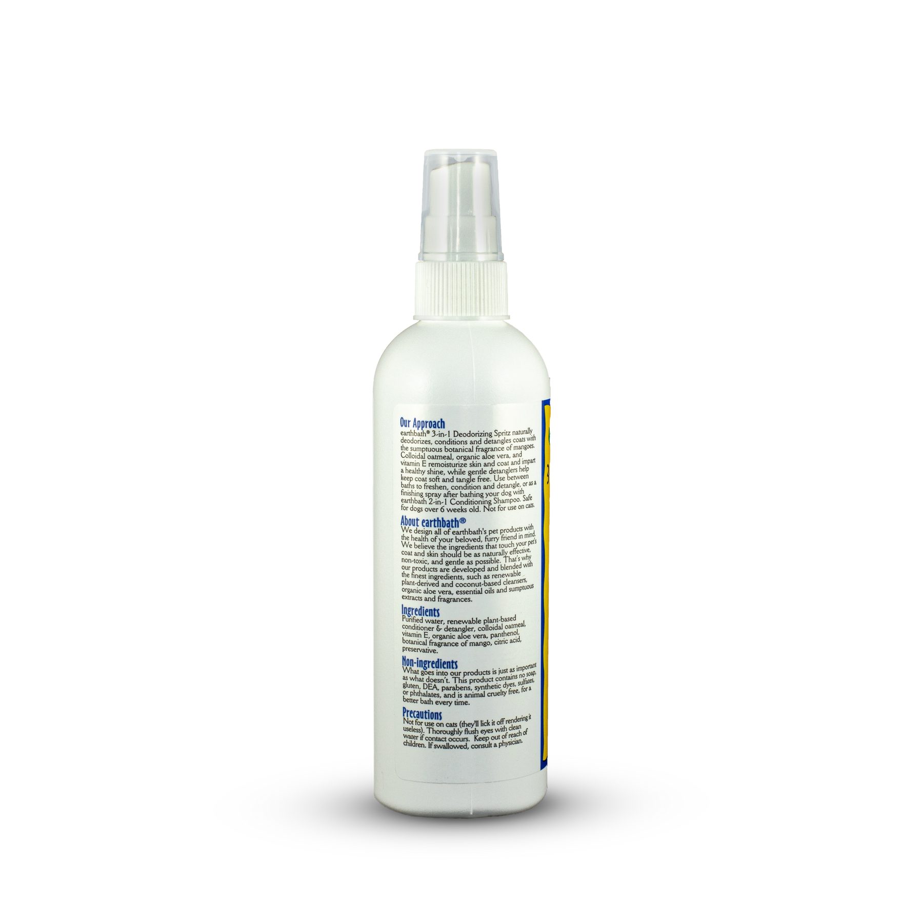 earthbath® 3-IN-1 Deodorizing Spritz, Mango Tango® with Skin & Coat Conditioners, Made in USA, 8 oz pump spray