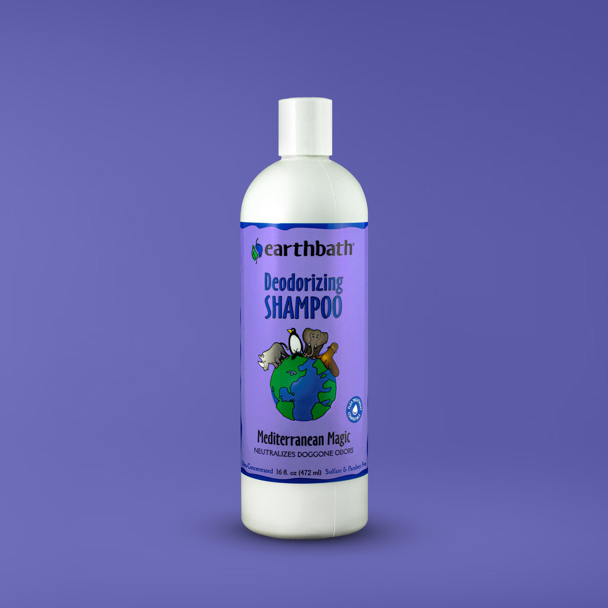 earthbath® Deodorizing Shampoo, Mediterranean Magic, Neutralizes Doggone Odors, Made in USA, 16 oz