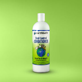 earthbath® Shed Control Conditioner, Green Tea & Awapuhi with Organic Fair Trade Shea Butter, Helps Detangle & Relieve Shedding, Made in USA, 16 oz