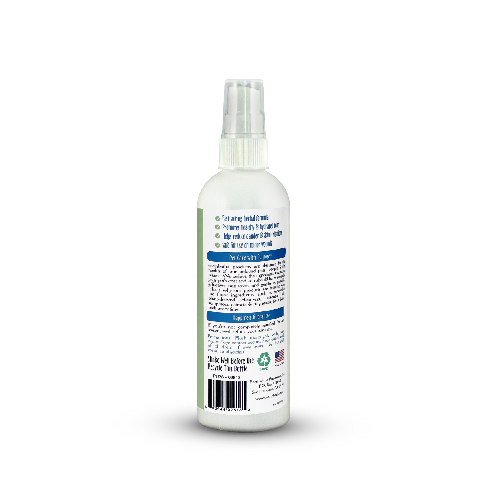 Shea Butter Pet Spray, Moisturizing Dander Relief earthbath®
